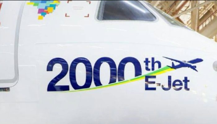 Embraer atinge marco histórico com a entrega do jato número 2.000
