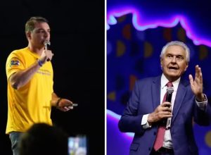 Flávio Bolsonaro e Ronaldo Caiado têm candidaturas presidenciais oficializadas em convenções
