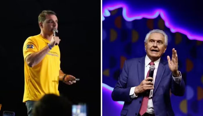 Flávio Bolsonaro e Ronaldo Caiado têm candidaturas presidenciais oficializadas em convenções