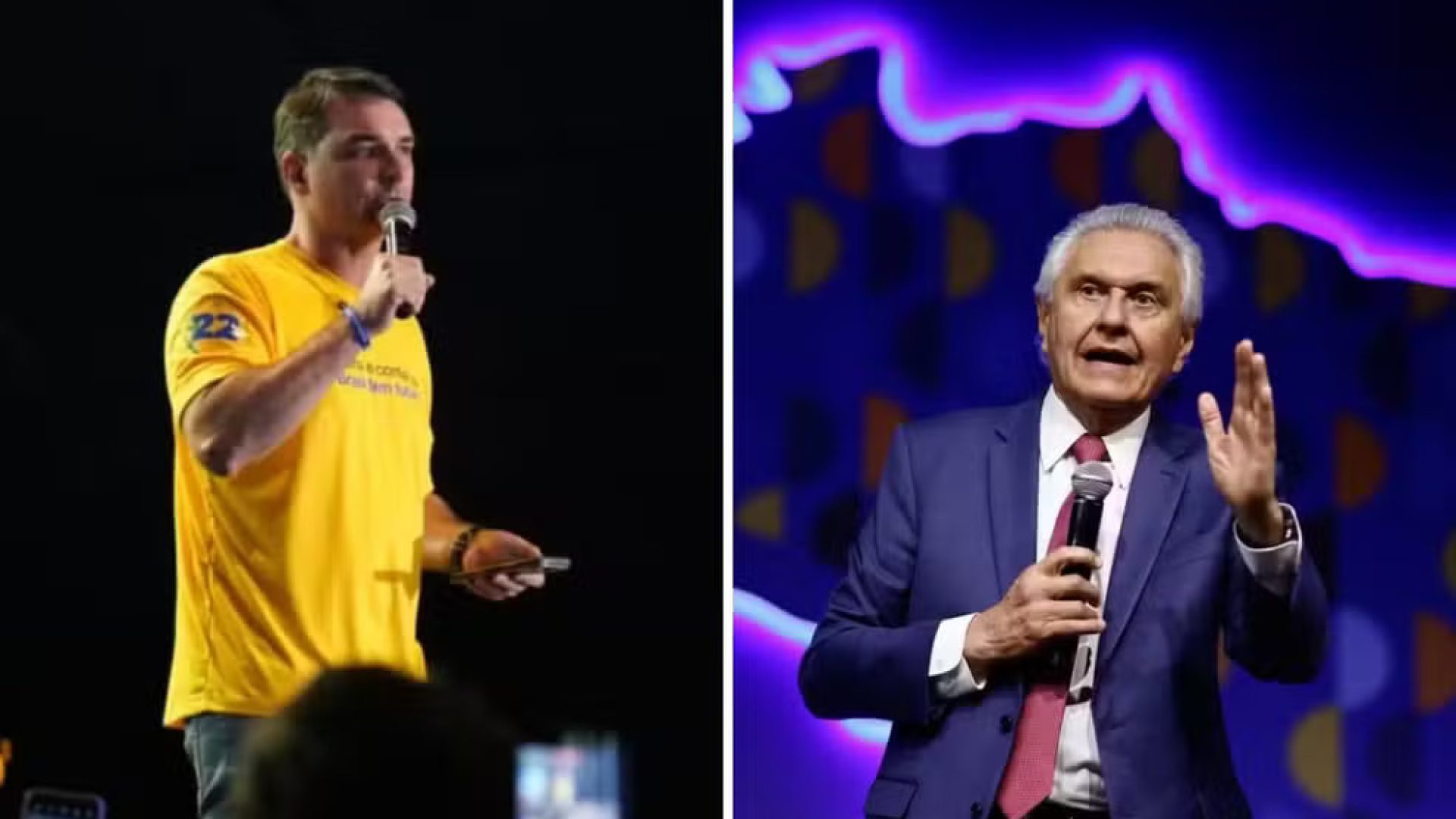 Flávio Bolsonaro e Ronaldo Caiado têm candidaturas presidenciais oficializadas em convenções