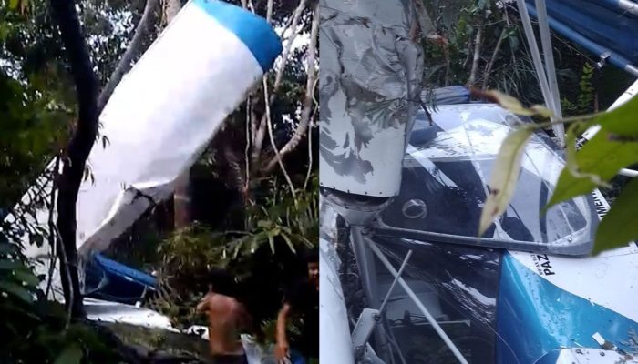 te caiu em uma área de mata na comunidade de Mucurerú, na região do rio Arapyuns
