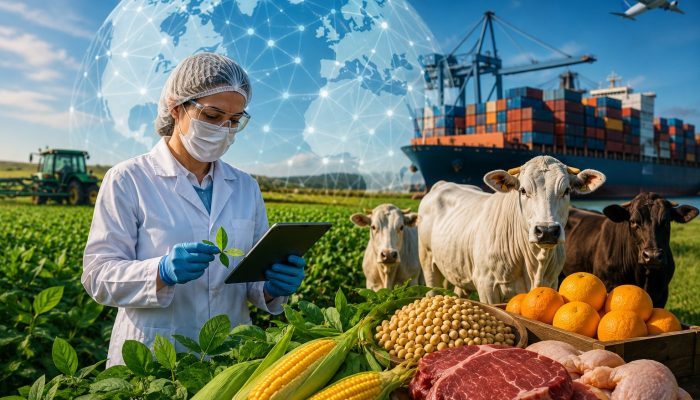 Agro brasileiro amplia influência global através de rigorosos protocolos sanitários