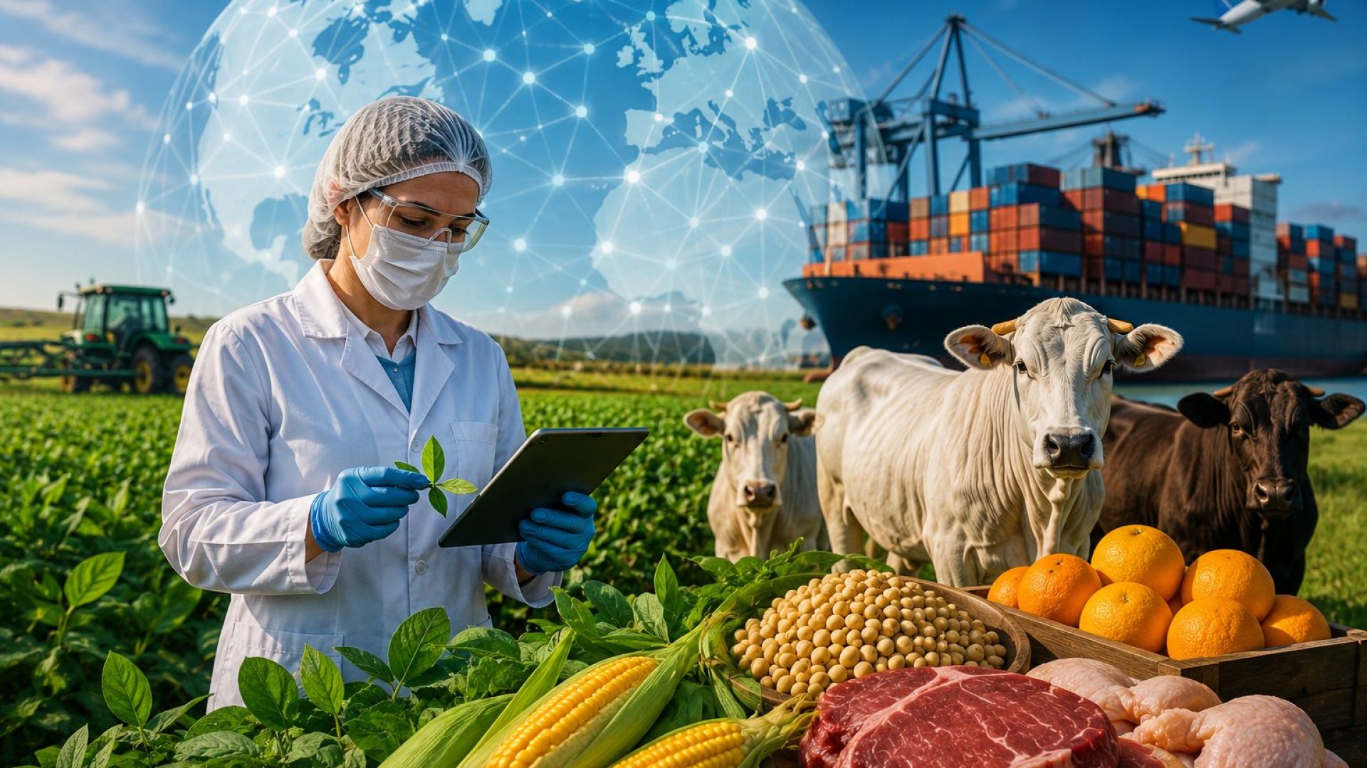Agro brasileiro amplia influência global através de rigorosos protocolos sanitários