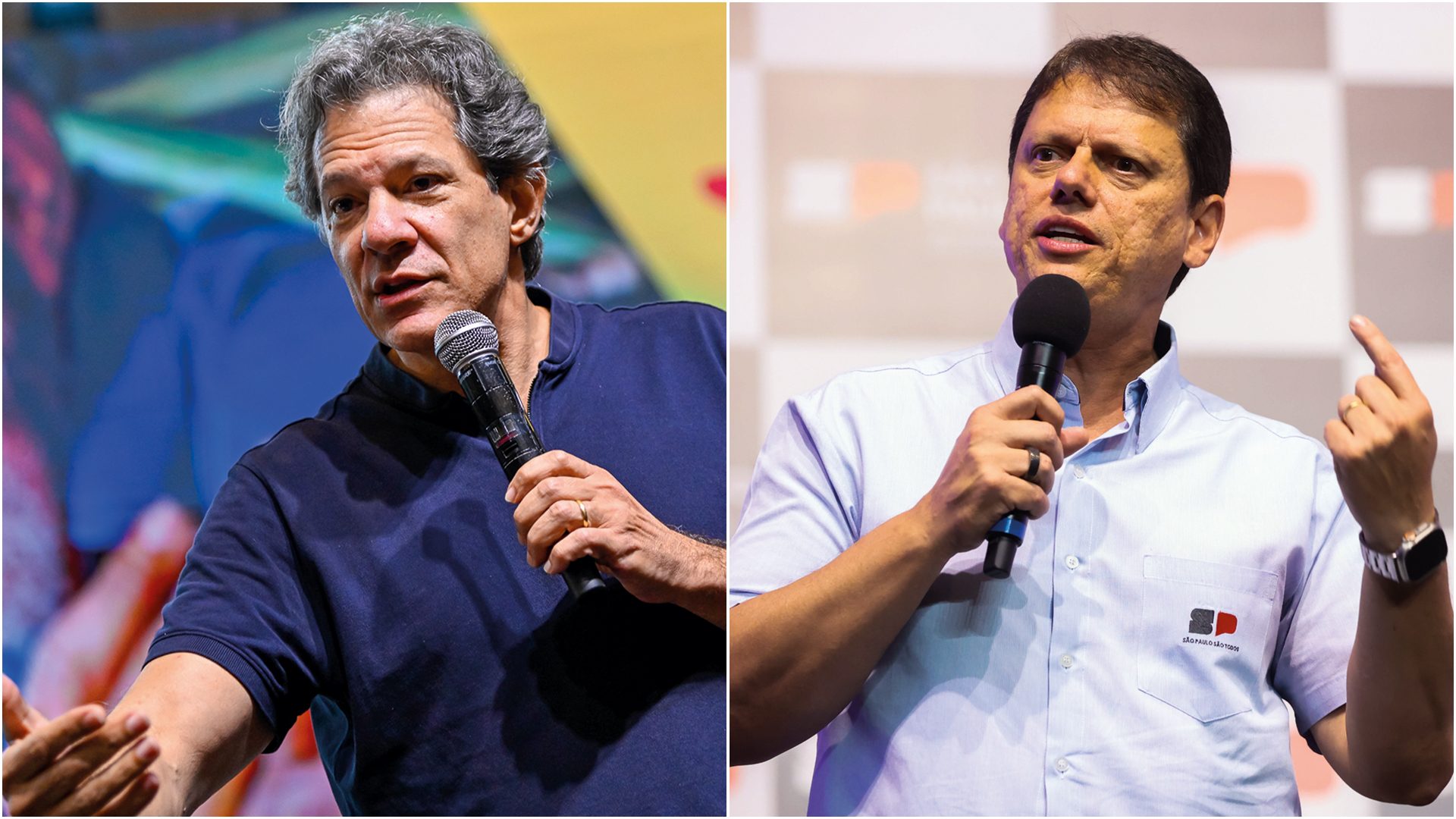 Pesquisa eleitoral em São Paulo mede forças entre Tarcísio e Haddad