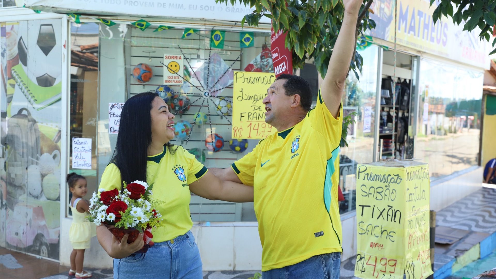 Marleilton aproveitou o momento para homenagear sua esposa, Elenir Andrade, em alusão ao Dia dos Namorados