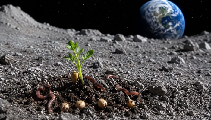 Agricultura lunar avança com cultivo bem-sucedido em solo espacial