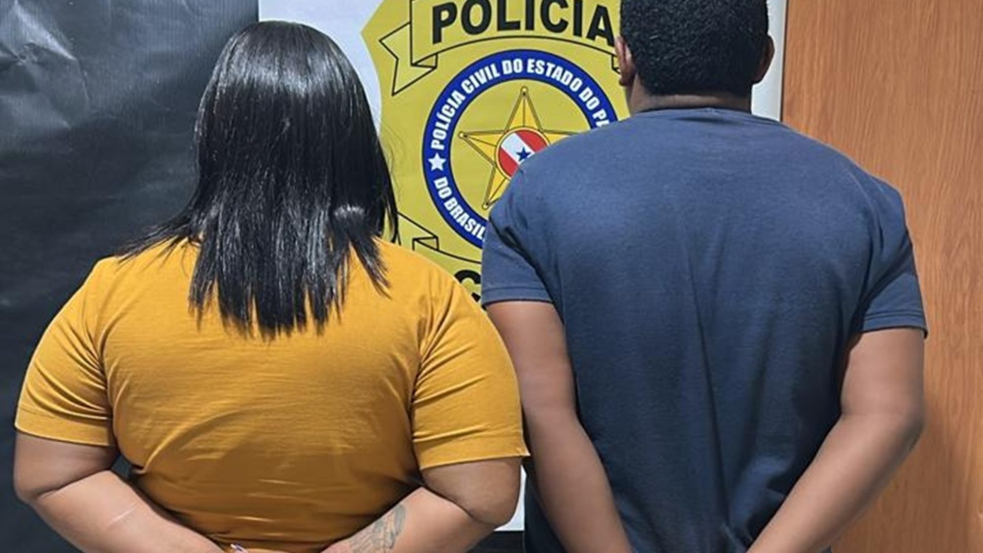 Os cunhados Emily e Ramon foram presos por tráfico. O homem, segundo a PC de Água Azul do Norte, já havia sido preso por tráfico anteriormente (Foto: PCPA)