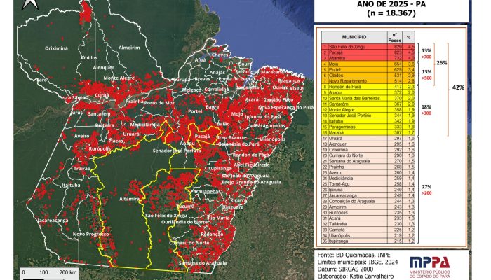 MPPA) Coincidentemente, o líder do ranking, São Félix do Xingu tem o maior rebanho bovino do Brasil O post Marabá é o 16
