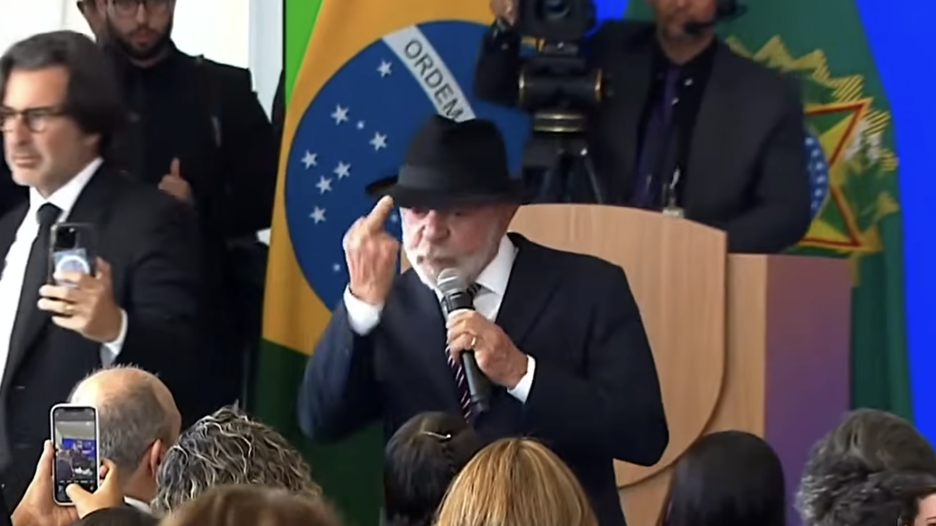 Presidente Lula durante cerimônia oficial do governo no Palácio do Planalto, em Brasília.&nbsp; (Canal Gov/Reprodução
