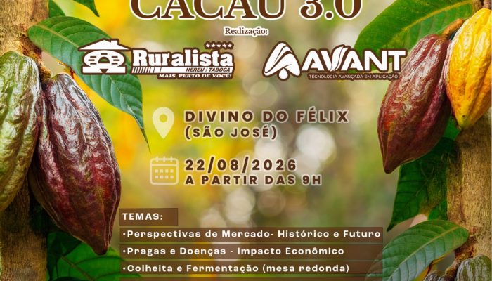 Inovação e futuro da cacauicultura pautam o evento os Segredos do Cacau 3.0