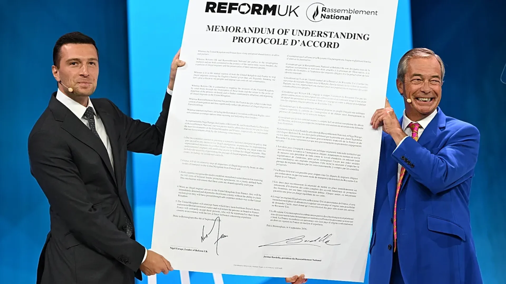 Pacto entre Bardella e Farage mira fim das travessias irregulares de migrantes