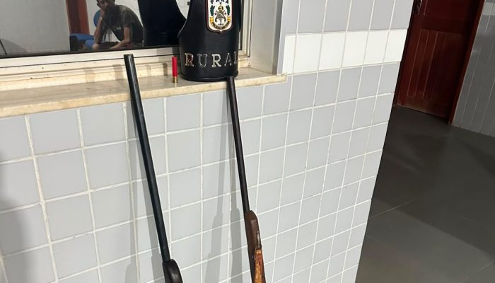 Polícia Militar detém homem por ameaça com arma de fogo em área rural