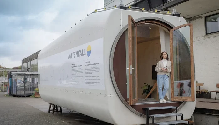Vattenfall transforma componentes de turbinas eólicas em habitações sustentáveis