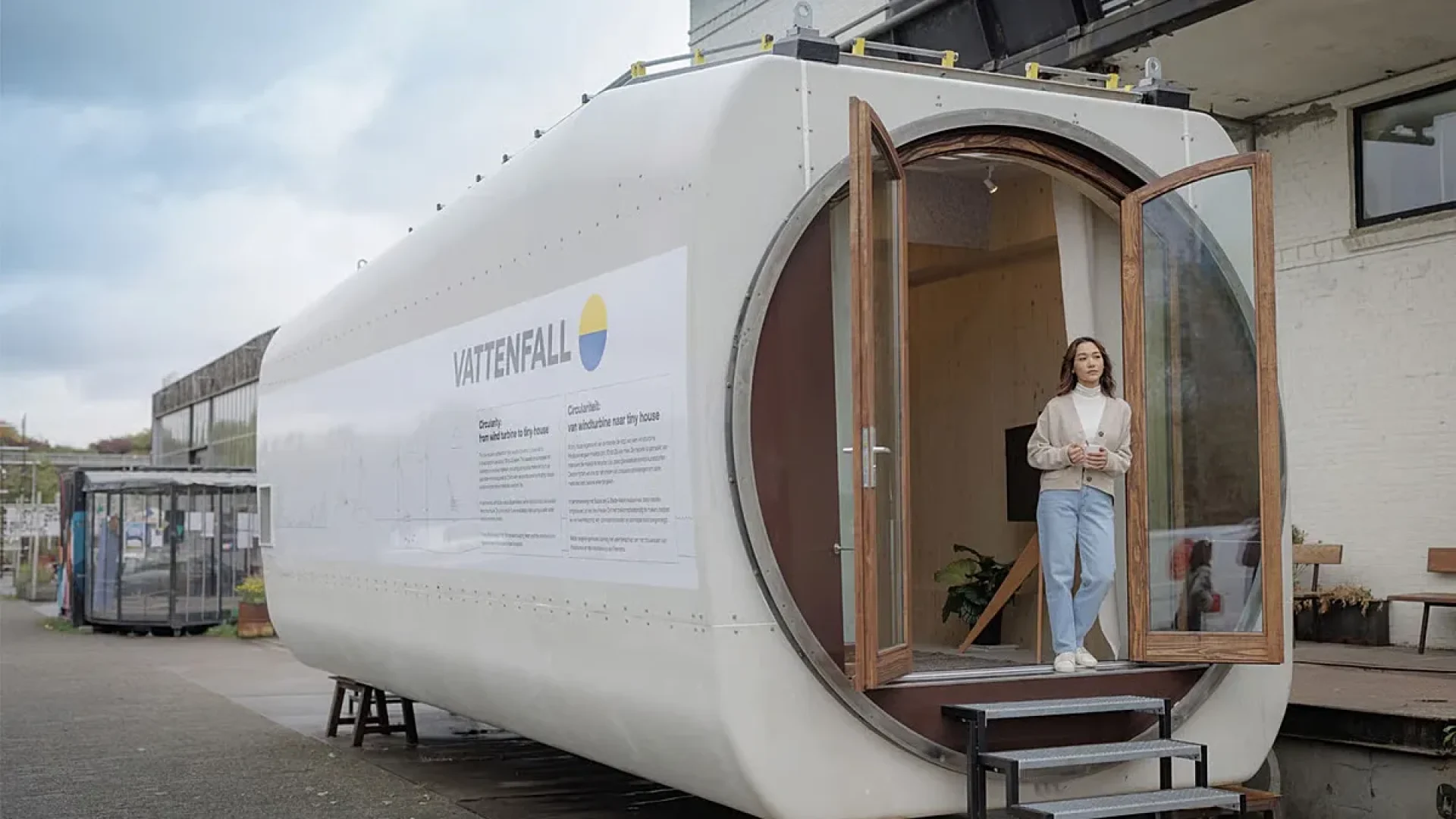 Vattenfall transforma componentes de turbinas eólicas em habitações sustentáveis