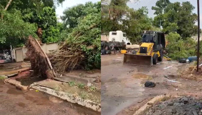 Ventos e granizo castigam Xinguara, Pará, com fortes estragos
