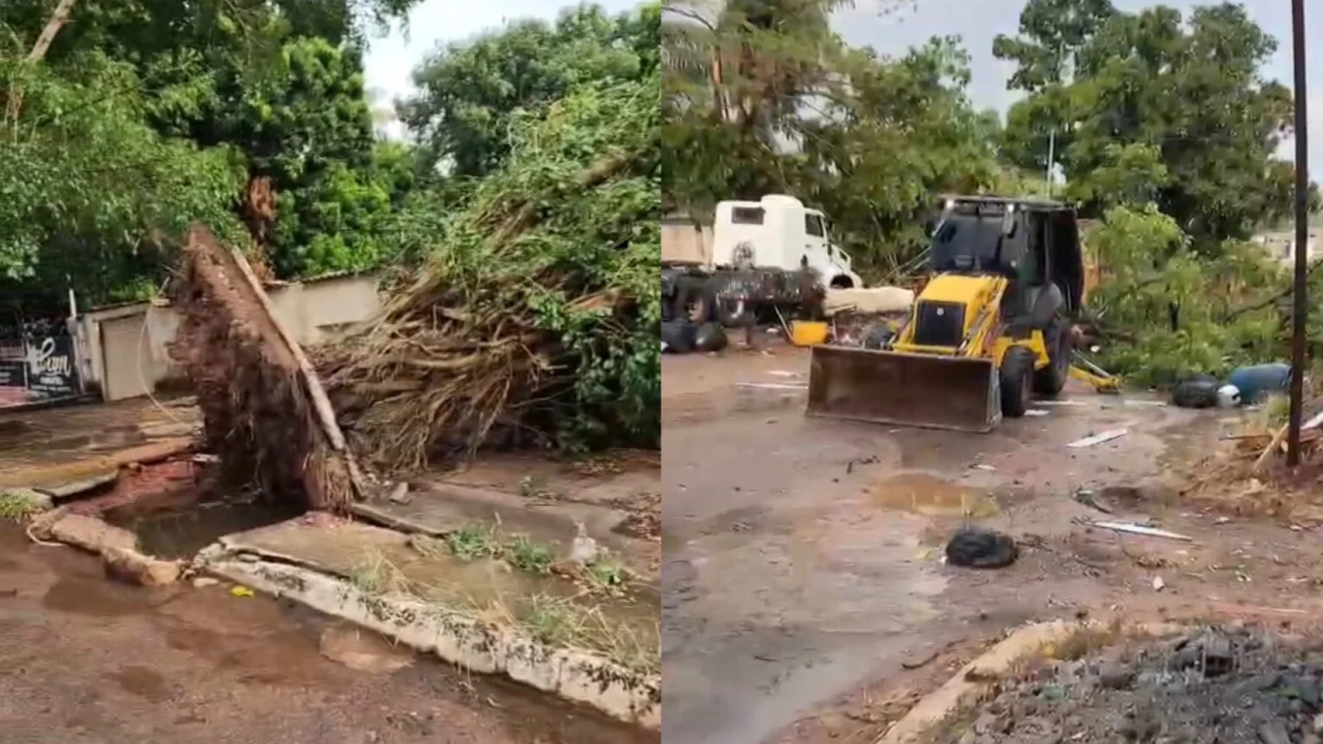 Ventos e granizo castigam Xinguara, Pará, com fortes estragos